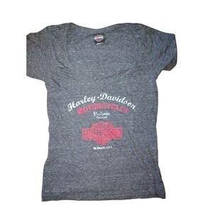 A32-Women's Y2K Large Harley-Davidson Motorcycle Lightweight T-shirt